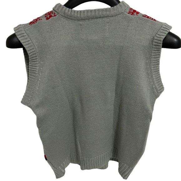 Merry Christmas Ugly Christmas V Neck Sweater Size Small Tree Dog - Picture 5 of 5